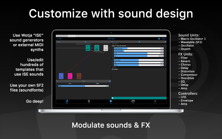 Wotja: Customize with sound design