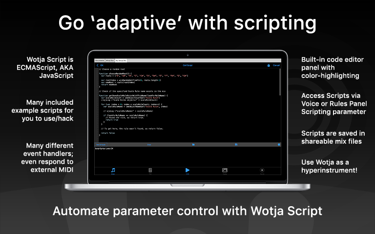 Wotja: Go 'adaptive' with scripting