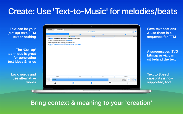 Wotja Pro 21: Use 'Text-to-Music' for melodies & beats