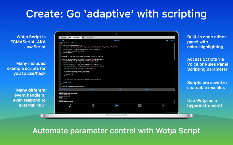 Wotja Pro 21: Go 'adaptive' with scripting
